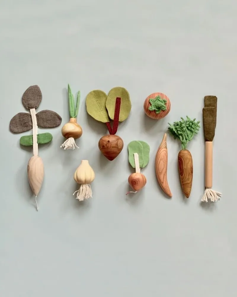 10 Piece Handmade Wooden Vegetable Set>Sasha Clearance