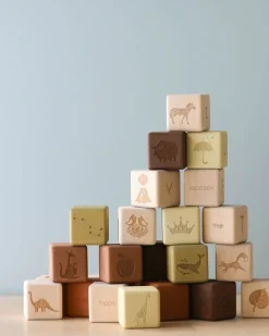 Alphabet Wooden Blocks - Olive>SABO concept Hot