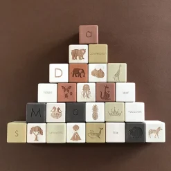 Alphabet Wooden Blocks - Olive><noscript><img width=