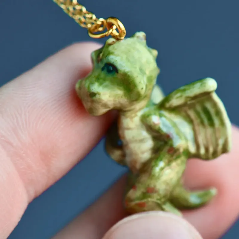 Baby Dragon Necklace>Camp Hollow Clearance