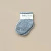 Baby Pile Knit Socks - Blue>Fog Linen Work Outlet