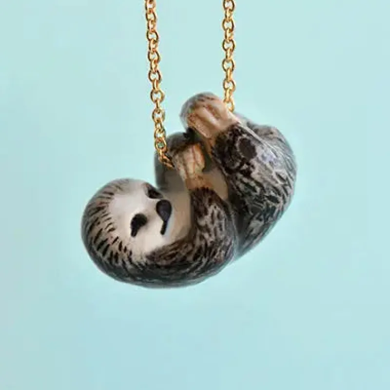 Baby Sloth Necklace>Camp Hollow Clearance