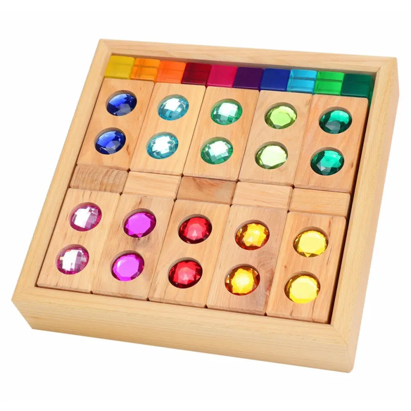 Gem Blocks with Lucent Cubes (45 pieces)>Bauspiel Clearance
