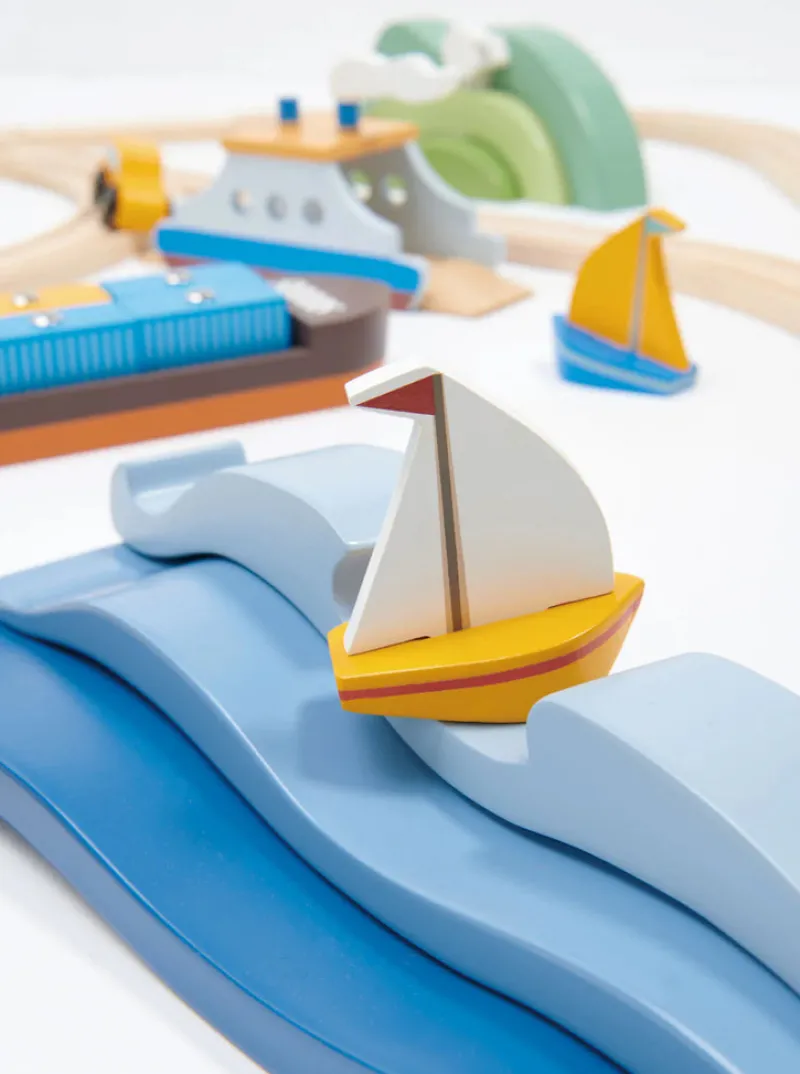 Blue Water and Sail Boat Set>Tender Leaf Toys Outlet