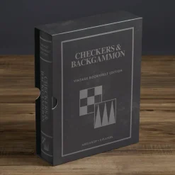 Board Game: Checkers & Backgammon Vintage Bookshelf Edition><noscript><img width=