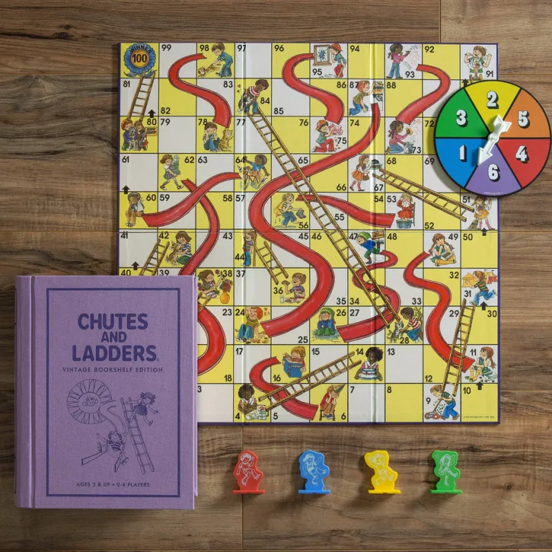 Board Game: Chutes and Ladders Vintage Bookshelf Edition>WS Game Company Fashion