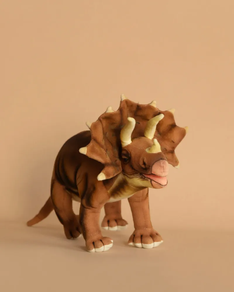 Brown Triceratops Dinosaur Stuffed Animal>Hansa Hot
