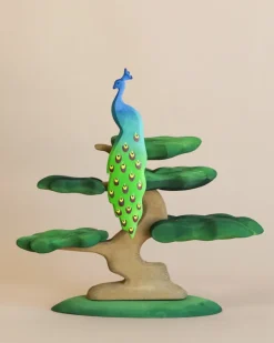Bumbu Handmade Wooden Peacock On A tree>Bumbu Toys Outlet