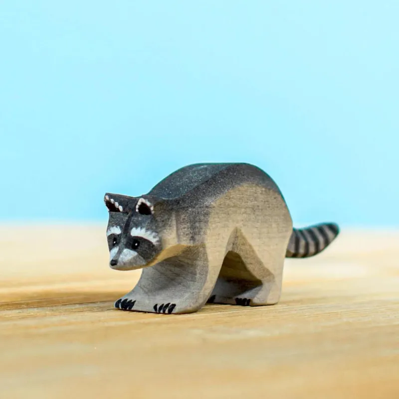 Bumbu Wooden Raccoon Family With Tree Set (ships in one week)>Bumbu Toys Outlet