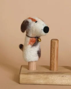 Calico Dog Finger Puppet>Deer Harbour Design Online