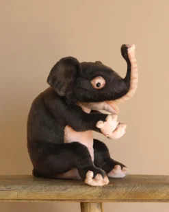Elephant Calf Sitting Stuffed Animal>Hansa Clearance