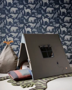 Tent - Beetle Embroidery - Dark Olive>Ferm Living Fashion