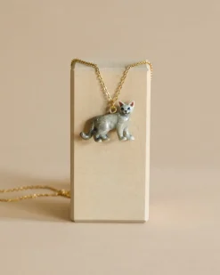 Grey Cat Necklace>Camp Hollow Clearance