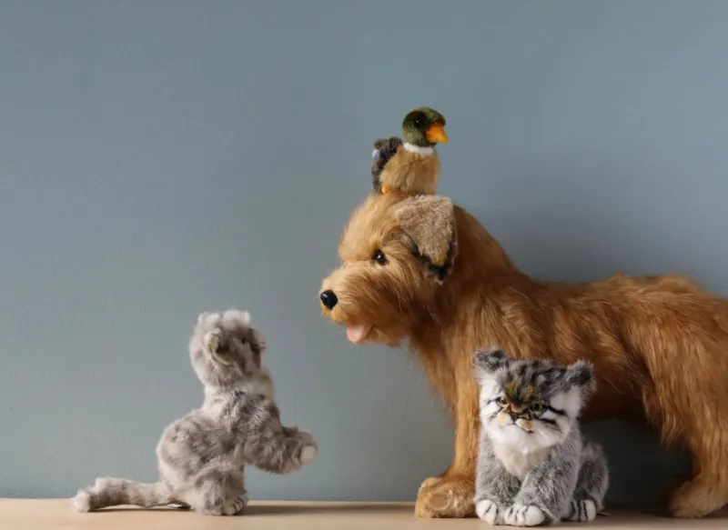 Grey Cat Stuffed Animal>Hansa Best