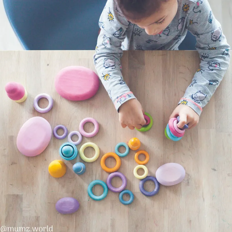 Grimm's Pastel Building Rings>Grimms Discount