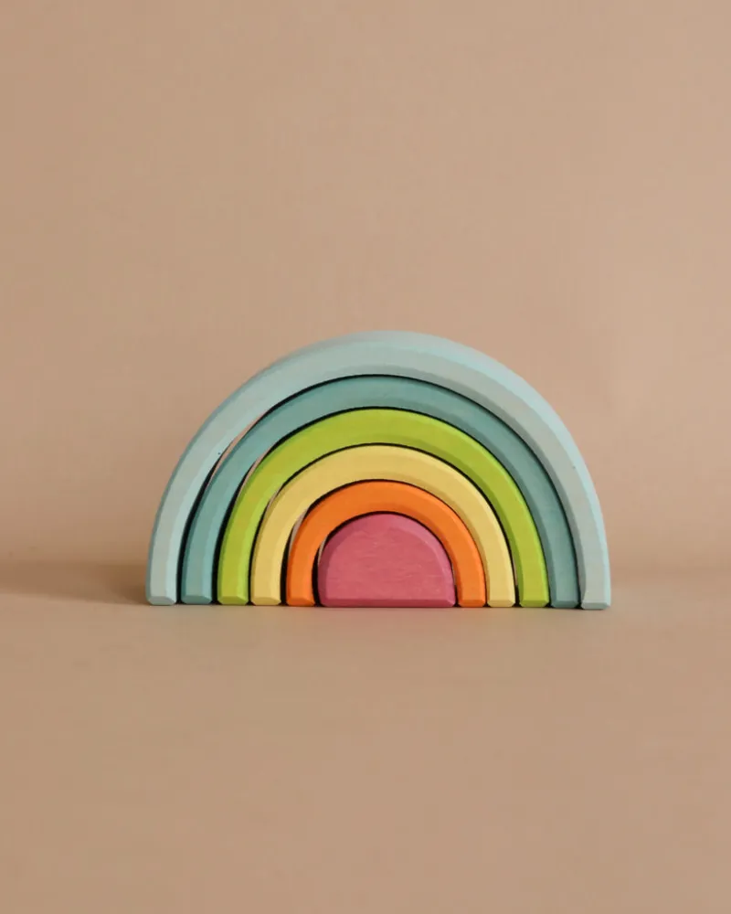 Grimm's Small Wooden Rainbow, Pastel>Grimms Hot