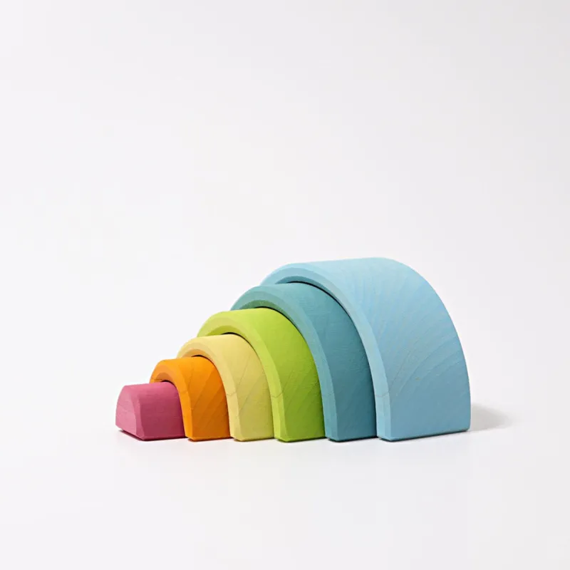 Grimm's Small Wooden Rainbow, Pastel>Grimms Hot