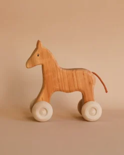 Grimm's Wooden Horse Willy Push Toy>Grimms Hot