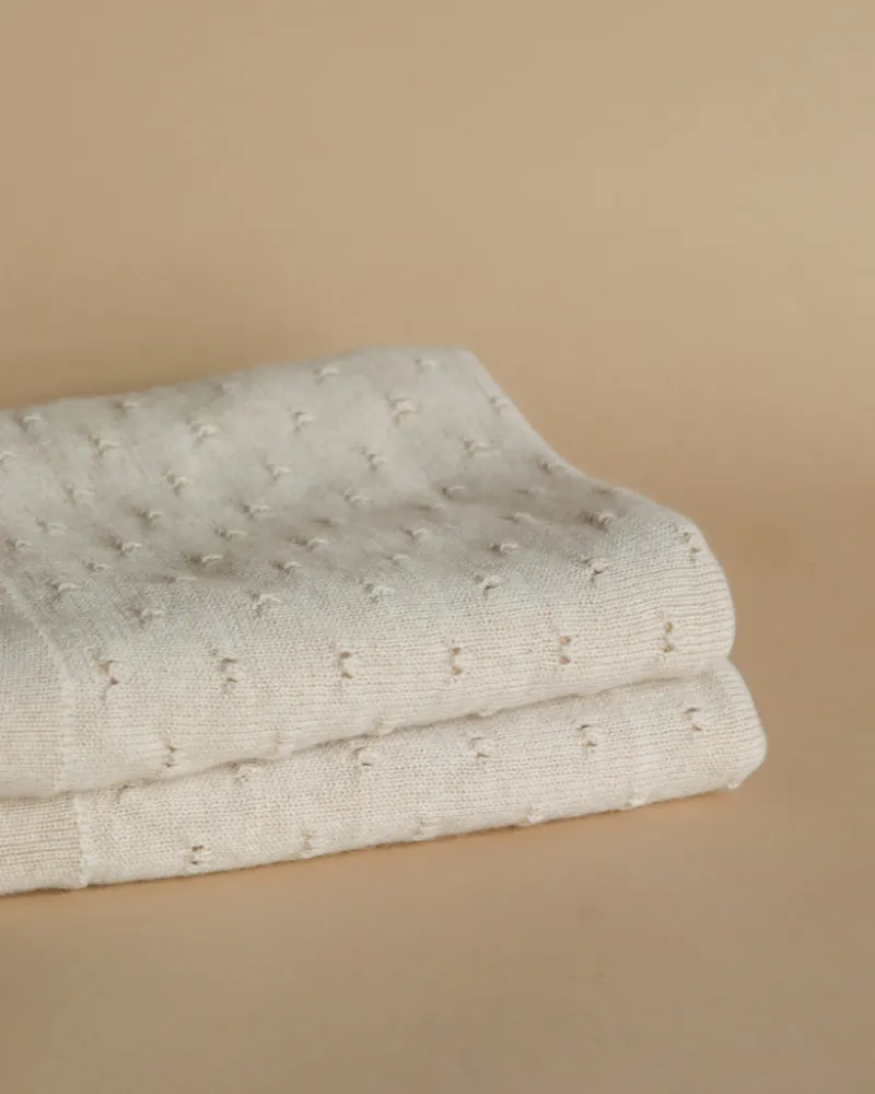 Handmade Merino Wool Bibi Blanket - Cream>HVID New