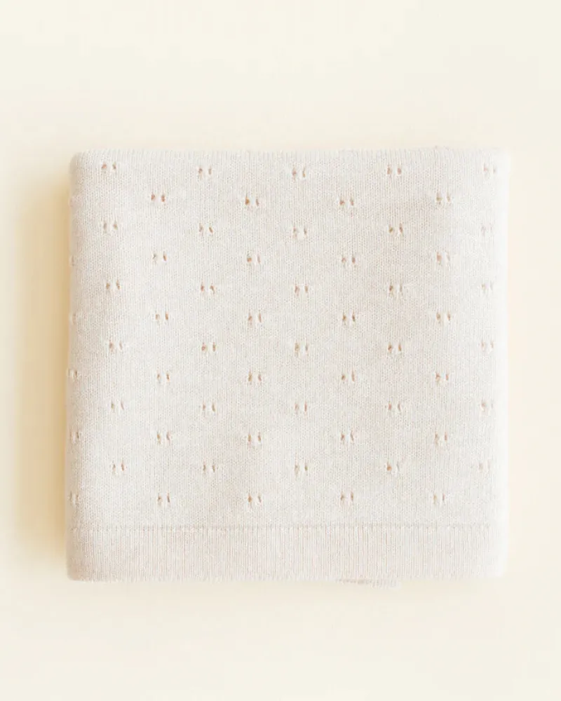Handmade Merino Wool Bibi Blanket - Cream>HVID New