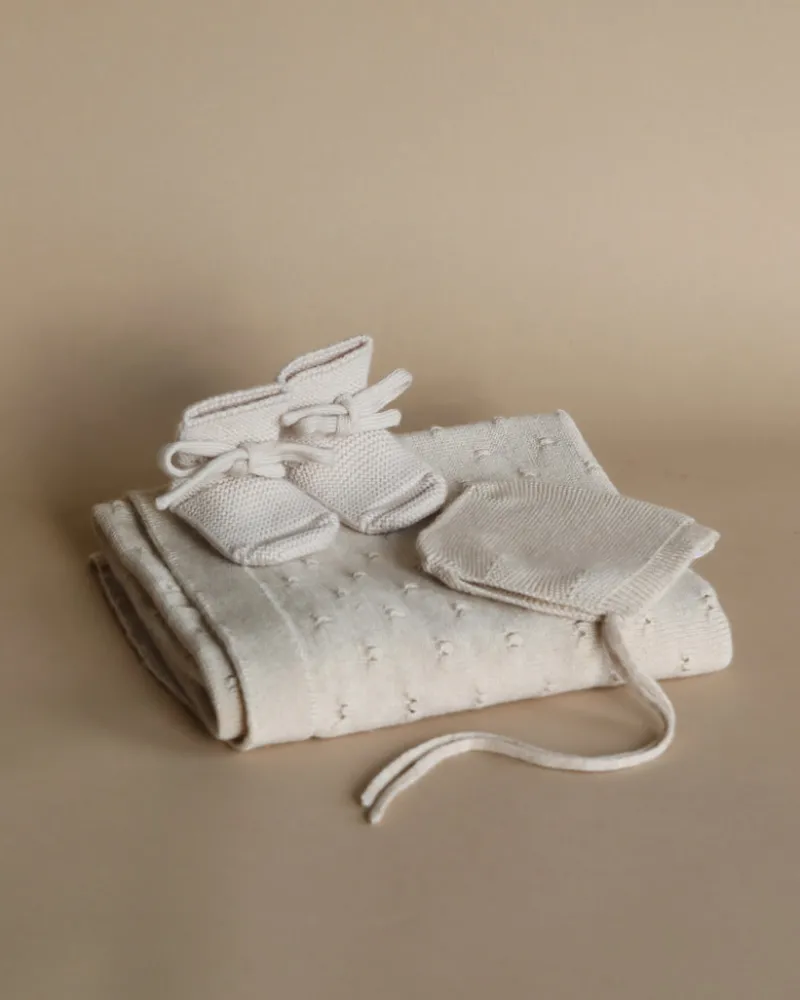 Handmade Merino Wool Bibi Blanket - Cream>HVID New