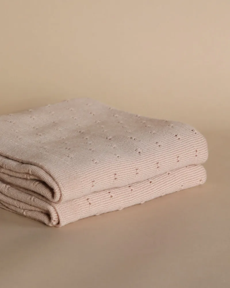 Handmade Merino Wool Bibi Blanket - Apricot>HVID Clearance