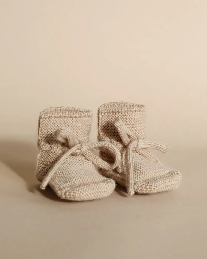 Handmade Merino Wool Booties - Sand>HVID Sale