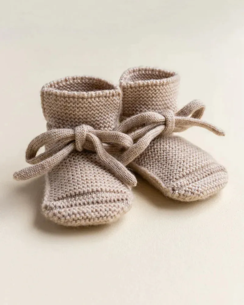 Handmade Merino Wool Booties - Sand>HVID Sale