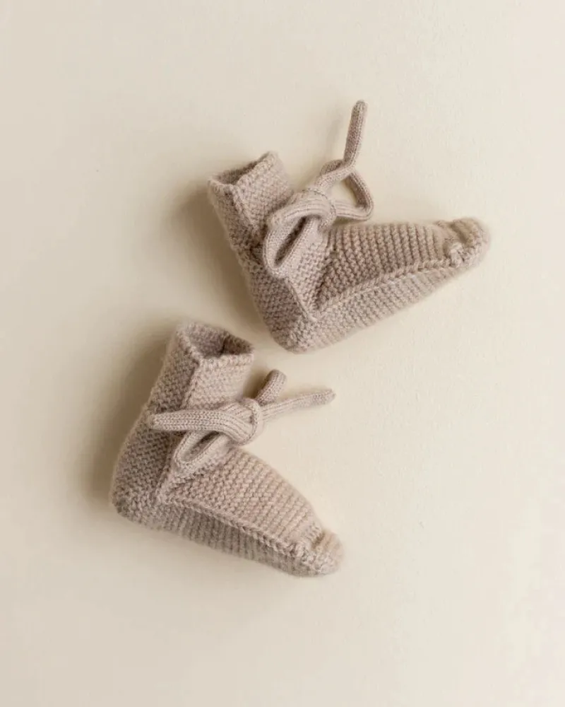 Handmade Merino Wool Booties - Sand>HVID Sale