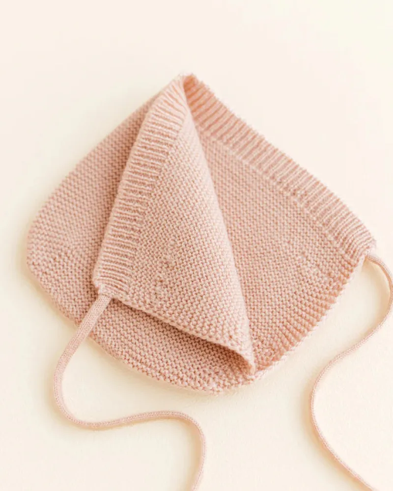Handmade Merino Wool Newborn Bonnet - Apricot>HVID Clearance