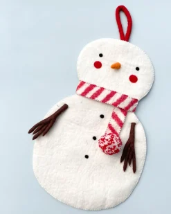 Handmade Snowman Christmas Stocking>Sew Heart Felt Best
