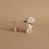 Handmade Tiny Wooden Animals - White Dachshund Dog>T-Lab Online