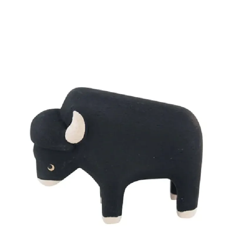 Handmade Tiny Wooden Bison>T-Lab New