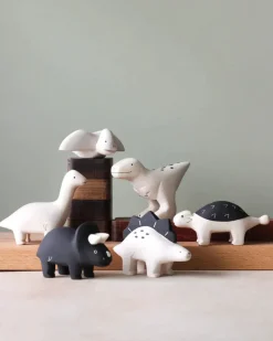 Handmade Tiny Wooden Dinosaurs - Triceratops><noscript><img width=