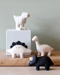 Handmade Tiny Wooden Dinosaurs - Triceratops><noscript><img width=