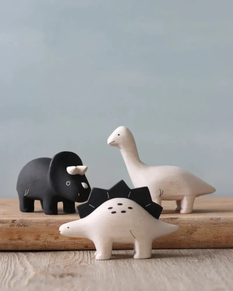 Handmade Tiny Wooden Dinosaurs - Triceratops>T-Lab Discount