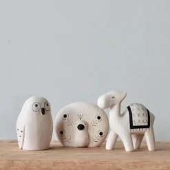 Handmade Tiny Wooden Exotic Animals - Owl><noscript><img width=