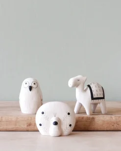 Handmade Tiny Wooden Exotic Animals - Owl><noscript><img width=