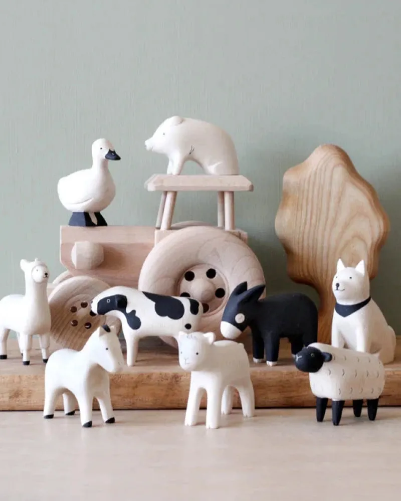 Handmade Tiny Wooden Farm Animals - Horse>T-Lab Online