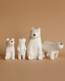 Handmade Tiny Wooden Polar Bears>T-Lab Clearance