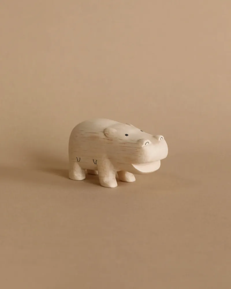 Handmade Tiny Wooden Safari Animals - Hippo>T-Lab Fashion
