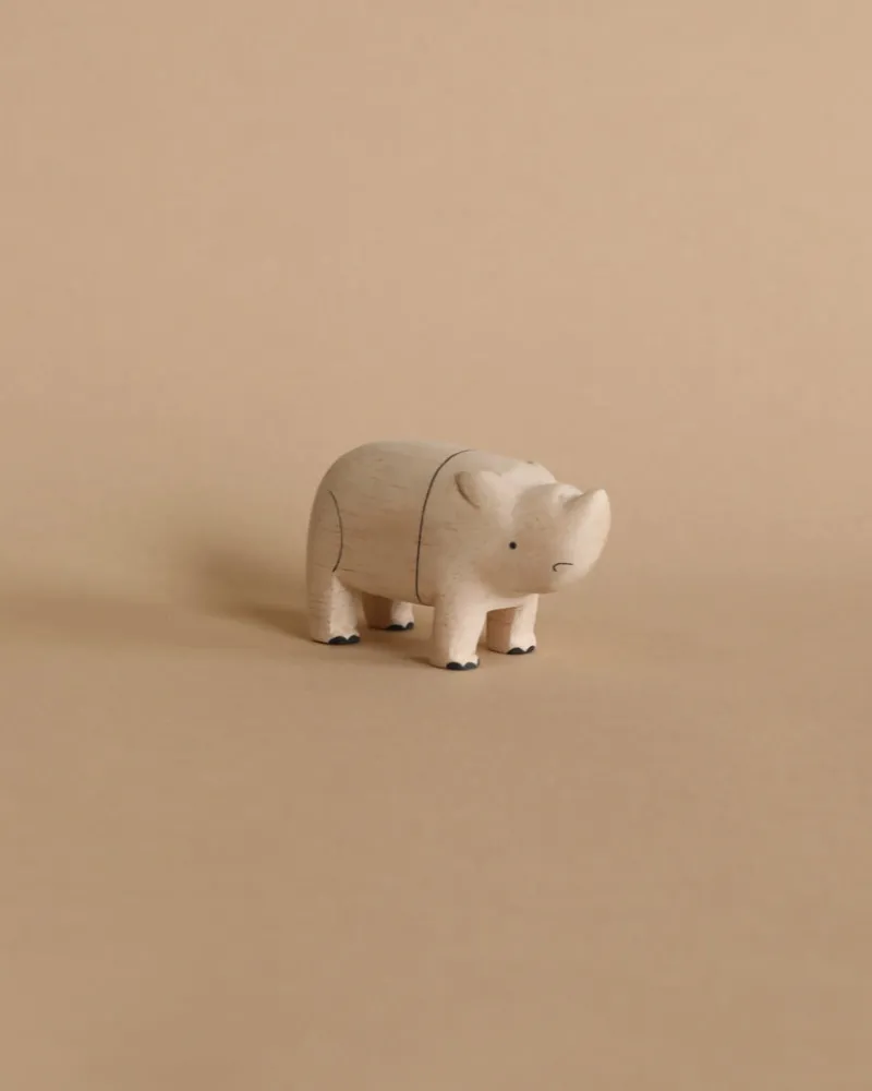 Handmade Tiny Wooden Safari Animals - Rhino>T-Lab Sale