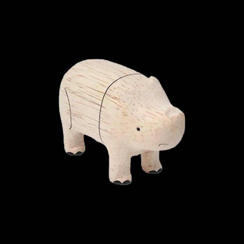 Handmade Tiny Wooden Safari Animals - Rhino>T-Lab Sale