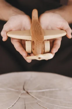 Handmade Wooden Airplane><noscript><img width=