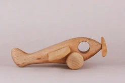 Handmade Wooden Airplane><noscript><img width=