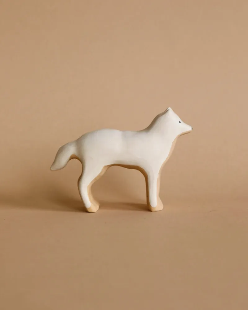 Handmade Wooden Arctic Wolf>Meshka And Friends Fashion