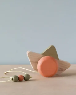 Handmade Wooden Boat Pull Toy>Babai Sale