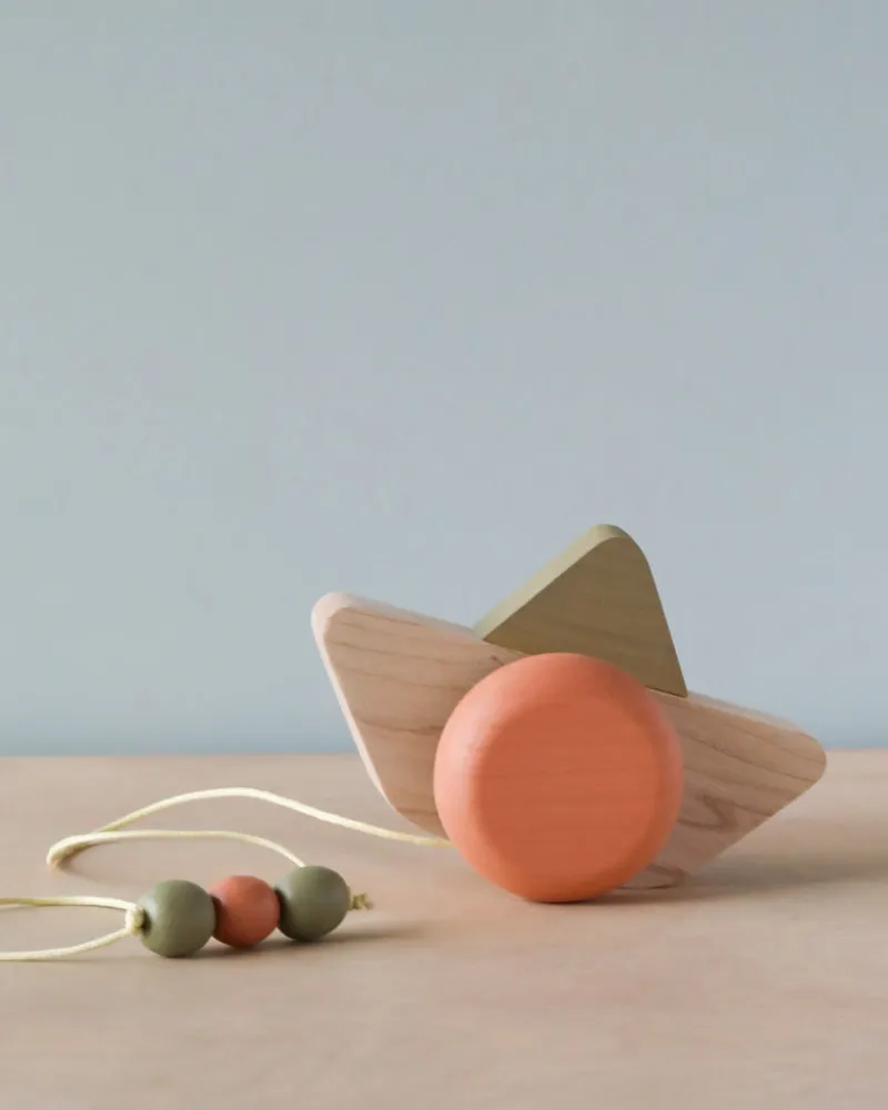 Handmade Wooden Boat Pull Toy>Babai Sale