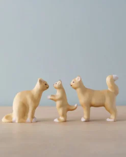 Handmade Wooden Cat Family><noscript><img width=