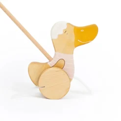 Handmade Wooden Duck Push Toy | Light Pink>Friendly toys New